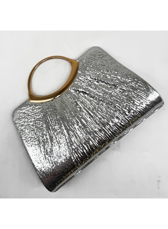 She Clutch pleated foil - Image 3